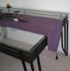 15x90" Double Layer Bonded Micro Suede Table Runner Purple (or Plum)