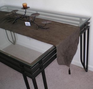 15x90" Double Layer Bonded Micro Suede Table Runner Dark Olive Green