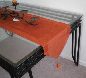 15x90" Double Layer Bonded Micro Suede Table Runner Brick ( or Rust )