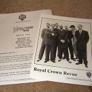 The Royal Crown Revue 8x10 Photo & Bio