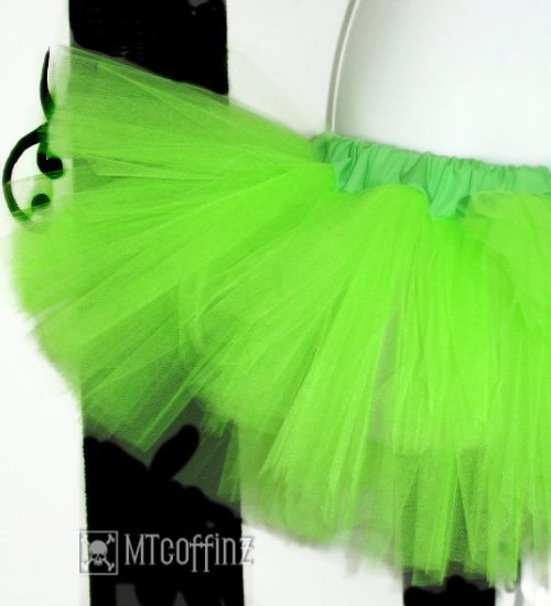 Neon 80s Lime Green Faerie Micro Mini Adult Tutu Tulle Skirt Large 2871