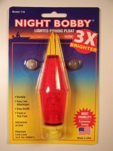 Red Night Time Fishing Bobber Light up Led Rieadco Bobby ice equipment float Model NL118Y 1 7/8"