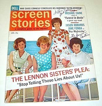 LENNON SISTERS SIGNED In Person AUTOGRAPH Magazine