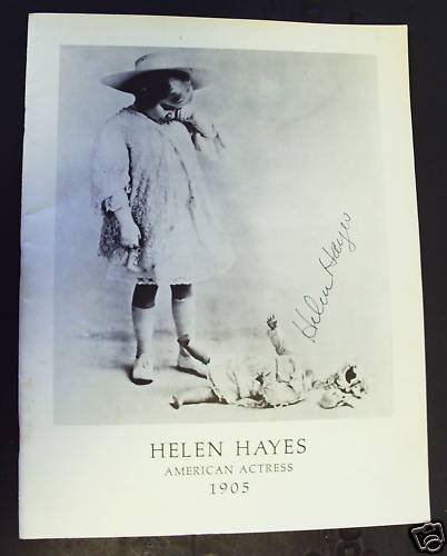 HELEN HAYES Original PHOTO Program BEVERLY HILLS Hotel