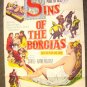 SINS OF BORGIAS Original 1-Sheet  Pictures POSTER Italy