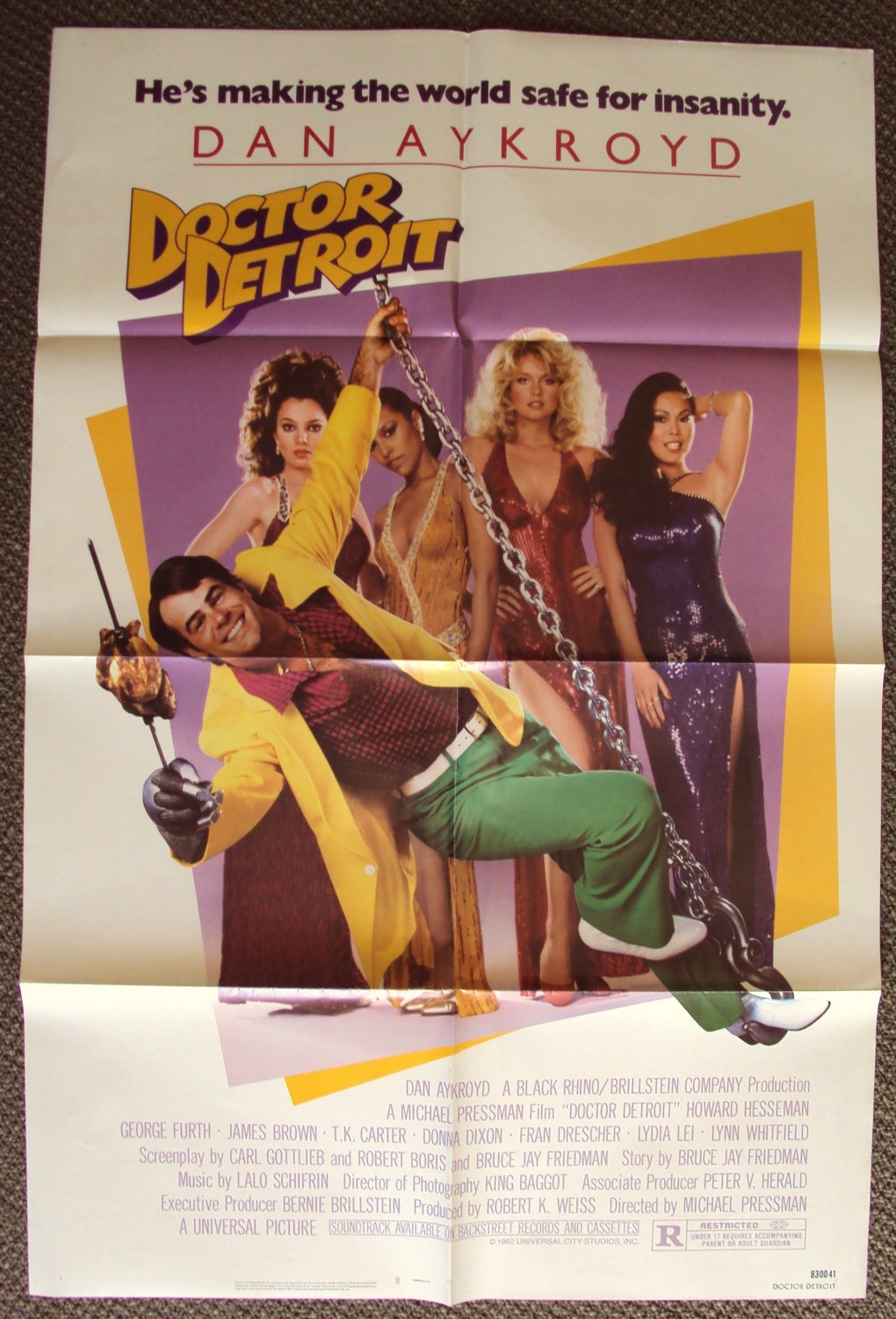 DOCTOR DETROIT Poster DAN AYKROYD Nanny FRAN DRESCHER