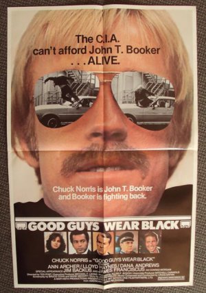 CHUCK NORRIS Original GOOD GUYS WEAR BLACK Movie POSTER