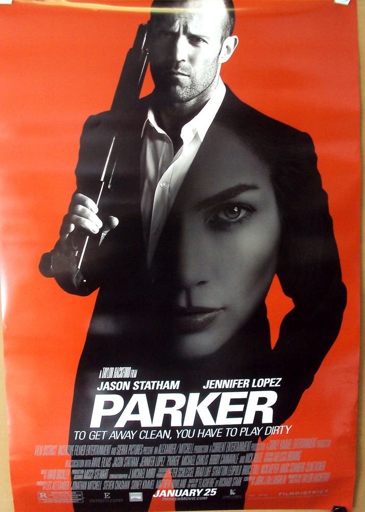 PARKER Original JASON STATHAM Jennifer Lopez MOVIE Poster DOUBLE Sided ...