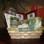 SMB Green & White Gift Basket