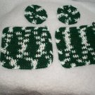Pot Holders (2) &Cup Coasters (2)