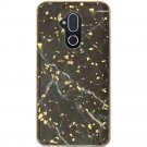 Alcatel 7 (2018) Phone Case Marble Glitter Case - Black