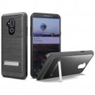 Alcatel 7 (2018) Case Slim Brushed Hybrid with Design Edged Lining with magnetic kickstand - Black