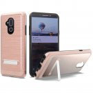 Alcatel 7 (2018) Case Slim Brushed Hybrid with Design Edged Lining with magnetic kickstand-Rose Gold