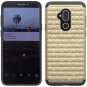 Alcatel 7 (2018) Phone Case Studded Rhinestone Crystal Bling Diamond Tough Hybrid - Gold/Black