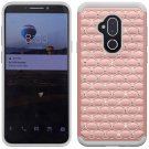 Alcatel 7 (2018) Phone Case Studded Rhinestone Crystal Bling Diamond Tough Hybrid - Rose Gold