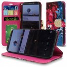 Alcatel 7 (2018) Phone Case Bling Flip Credit Card Design Wallet - Butterfly Bliss