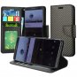 Alcatel 7 (2018) Phone Case Wallet Flip Case Textured Carbon Fiber - Black