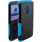 Alcatel 7 (2018) Phone Case Tough Snap-on Rugged Kickstand Hybrid - Black/Dark Blue