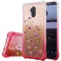 Alcatel 7 (2018) Phone Case Liquid Quicksand with Glitter Two Tone Color Design TPU - Hot Pink