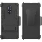 Alcatel Revvl 2 Plus (2018) Phone Case Galaxy Tough Hybrid 3 in 1 Holster Combo Clip Case - Black