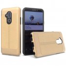 Alcatel Revvl 2 Plus (2018) Phone Case Leather Design Hybrid - Gold