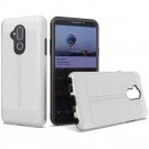 Alcatel Revvl 2 Plus (2018) Phone Case Leather Design Hybrid - Silver