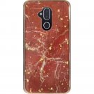 Alcatel Revvl 2 Plus (2018) Phone Case Marble Glitter Case - Red