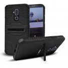 Alcatel Revvl 2 Plus (2018) Phone Case Majestic Shockproof Rubberized Matte Magnetic Kickstand Black