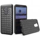 Alcatel Revvl 2 Plus (2018) Phone Case Woven Textured Design Dual layer Hybrid - Black