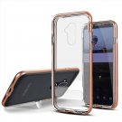 Alcatel Revvl 2 Plus (2018) Case Vitreous Crystal Clear Transparent Hybrid with stand Rose Gold