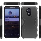 Alcatel 7 Folio Phone Case Virtual Kickstand Fused Hybrid - Grey PC/Black