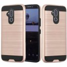Alcatel 7 Folio Phone Case Simplistic Metallic Brushed Hybrid - Rose Gold