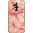 Alcatel 7 Folio Phone Case Marble Glitter Case - Pink