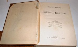 Bancroft's Fourth Reader,1st ed,1883, illustrated.rare