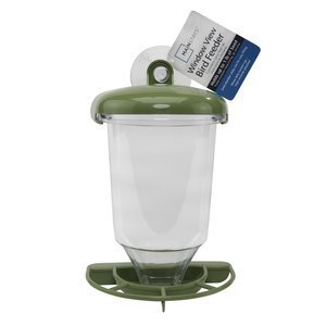 NEW Mainstays Green Window View Style Light Weight Hanging Bird Seed Feeder