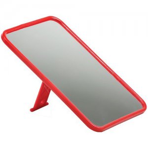 NEW Coleman Camping Hiking Compact Folding Stand Mirror Red