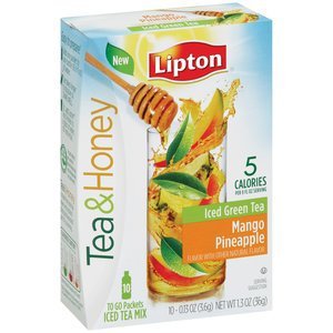 NEW Lipton Beverage Tea & Honey Green Tea to Go Mango Pineapple Iced Tea Mix