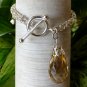 Chainmaille Byzantine Bracelet with Yellow Bead