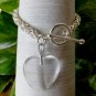Chainmaille Byzantine Bracelet with Glass Heart