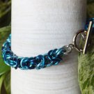 Varied Blue Byzantine Chainmaille