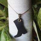 Laser Cut Rubber Boot with Brass Eyelet