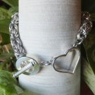 Silver Heart Byzantine Chainmaille