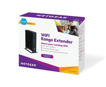 70% OFF - Netgear N300 WiFi Range Extender - WN2000RPT