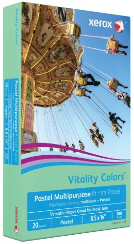 90% OFF - Xerox Vitality Colors Multi-Use Print & Copy Paper, Legal Size - Pastel Green - 3R20086