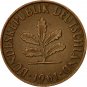 2 Deutsche Pfennig 1961 F - Stuttgart Mint - Excellent Condition Circulated