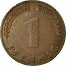 1 Deutsche Pfennig 1949 F - Stuttgart Mint - Excellent Condition Circulated