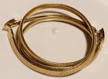 90% OFF - Antique Gold Necklace - Oval Ribbed Chain - 17 + 3-inch Extension with Flat Clasps