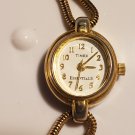 50% OFF - Vintage Woman's Watch - Timex Essentials Quartz Gold Watch - Circular Face