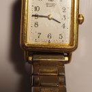 50% OFF - Vintage Woman's Watch - Seiko Quartz Gold Watch - Rectangular Face - 1F20-5040, 1F20-OJ1B