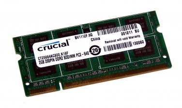 70% OFF - Crucial Technology / Micron 2GB DDR2-800 PC2-6400 SO-DIMM - CT25664AC800